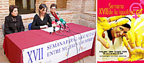 Momento de la presentaciÃ³n del programa y cartel oficial de la XVII Semana de la Igualdad.