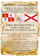 Cartel de la convocatoria para la creaciÃ³n de un nuevo Tercio renacentista.