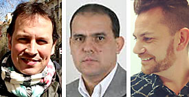 De izquierda a derecha David Blanco, Alfredo Losada e IvÃ¡n Lozano, tres 'ilustres' blogueros de Medina