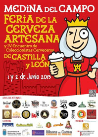 Cartel oficial de la I Feria de la Cerveza Artesana de Medina del Campo.